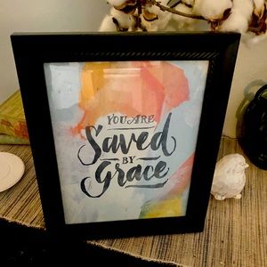 8x10 Framed Watercolor Print with black frame